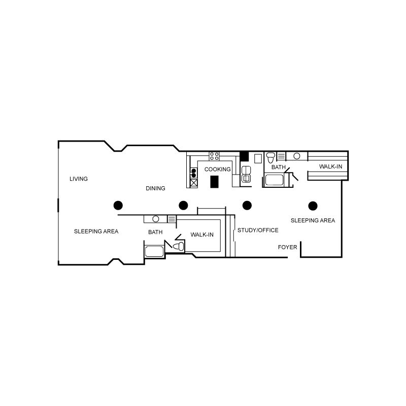 Floor plan layout diagram for c33